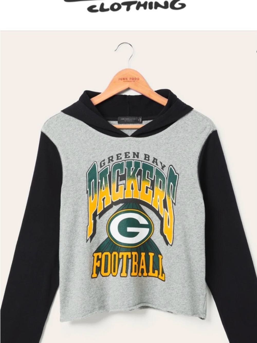 Green Bay Packers Youth Hoodie - Grey/Black
